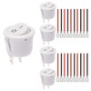 Powice 5 x toggle switch with wiring, 12 V/6 A,