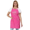 Pink Hair Stylist Apron with Rhinestone Tools for Hairdresser, Cosmetologist