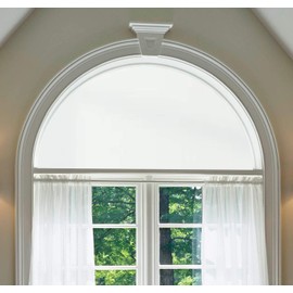 Autotech Park Precut Arched Window Film, White Color, Self Static Adhesive Cling, 64 inch Diameter