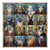 Stained Glass Puzzle Cat Puzzles for Adults 1000 Pieces, Colorful