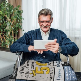 50th Birthday Man, Gifts for 50th Birthday Man, Gifts for Men 50th Birthday, 50th Birthday Man, Gift Dad / Grandpa / Husband Birthday, Decoration 50th Birthday Man Blanket 150 x 130 cm