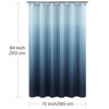 BESTRIPES Extra Long Shower Curtain, Blue Ombre Fabric Shower Curtains