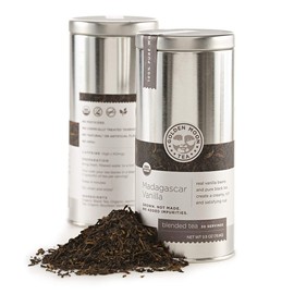 Golden Moon Tea Organic Madagascar Bourbon Vanilla Black Tea - Loose Leaf, Non-GMO - Travel Tin (30 Servings)