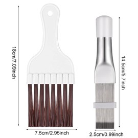 tao pipe 2 pieces air conditioning condenser fin comb, fin cleaning brush, air conditioning, fin comb coil cleaning whisk brush, metal fin evaporator cooler repair tool