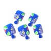 Blue Press on Toenails Short Square Fake Toenails with Leaf