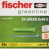 fischer 524867 SX Green Expansion Wall Plug with Screw -
