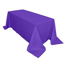 BalsaCircle 90x132-Inch Purple Rectangle Polyester Tablecloth Table Cover Linens for Wedding Party Events Kitchen Dining