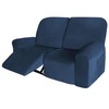 NC HOME Velvet 6 Pieces Recliner Loveseat Cover Stretch Sofa