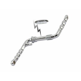 Lowrider ORIGINAL 140MM BICYCLE LOWRIDER STEEL TWISTED ONE PIECE CRANK 5 1/2 IN 3 COLORS. - Chrome