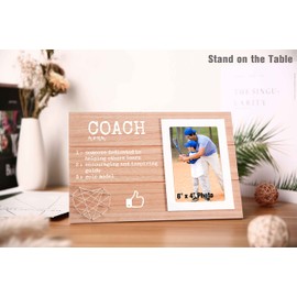 Coach Gift-Teacher Mentor Presents-Photo Picture Frame Presents for Coach of Yoga,tennis, Football, Swimming, Fitness, Ball,sports-Someone Dedicated to Helping Others Learn-Birthday Christmas Gifts