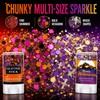 Halloween Glitter Stick Duo, Orange Pink and Purple Gold