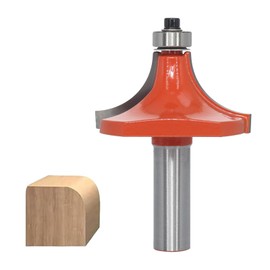 AKYLIN Rounding Cutter 12 mm Shank, R19, 2 Flows Carbide Tip, Router Bit for Router with Ball Bearing for Woodworking, Edge Cutter, Router Bit