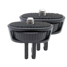 YAAAM Indoor Photography Plastic Wide 1/4 Screw Conversion Adapter for GoPro Standard (Wide Horizontal, 2 Wide Sides)