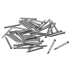 sourcing map Finishing Nails 120pcs 25mm 1 Inch Hand-Drive Hardware Carbon Steel Nail Lost Head Nails