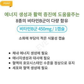 Eve Cure Energetic Daily Habits Vegetable Capsule Vitamin B Complex 3-month supply / 이브큐어 에너지넘치는 하루습관 식물성캡슐 비타민B컴플렉스 3개월분