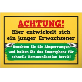 DankeDir! Teenager - Plastic Sign 30 x 20 cm - Gift Idea Teenie Saying Room Door Sign Boys & Girls Teenagers Room - Decoration Gift Idea Teenagers Door Decoration Birthday