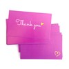RXBC2011 100 Little Thank You Cards Gold Heart Design Bulk