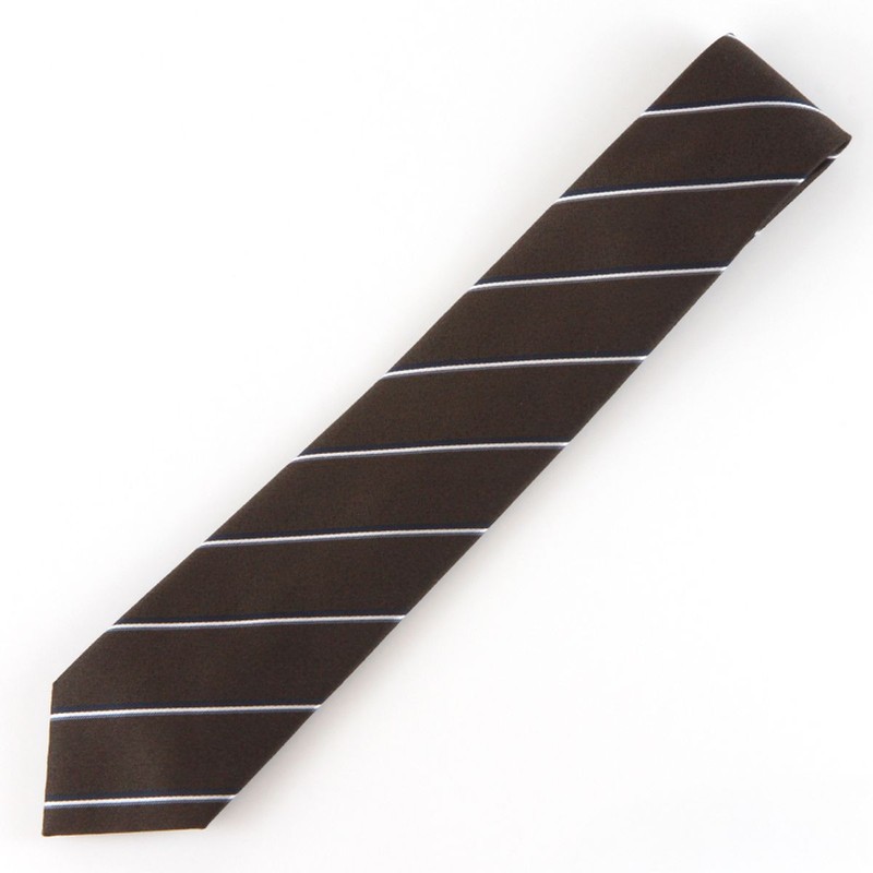 The Shirt Studio Brown Modern Stripe Manual Tie