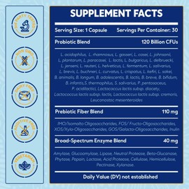 Proriginal Probiotics for Women & Men 120 Billion CFU with 36 Probiotic Strains for Digestive Health and Gut Health, Delayed Release Capsules, Stomach Acid Resistant, No Need for Refrigeration 30 Capsules