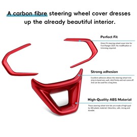 Auovo Steering Wheel Cover Trim Compatible with 2024 Chevy Trax Accessories Steering Wheel Panel Frame Cover Interior Trim