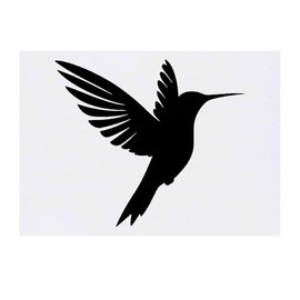 'Hummingbird Silhouette' Temporary Tattoo - Water Resistant, Skin-Safe, Non-Toxic Transfer (TO00083475)