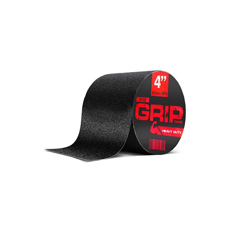 VViViD Black Non-Slip Heavy-Duty Self-Adhesive Grip Tape Roll (4in by
