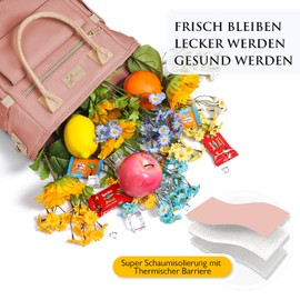 Hihealer Deluxe Lunch Bag Women - Leakproof Insulated Lunch Box for Women 2024 Newest Gifts for Women Waterproof Multi Pocket Lunch Bag with Removable Strap for Work/Picnic