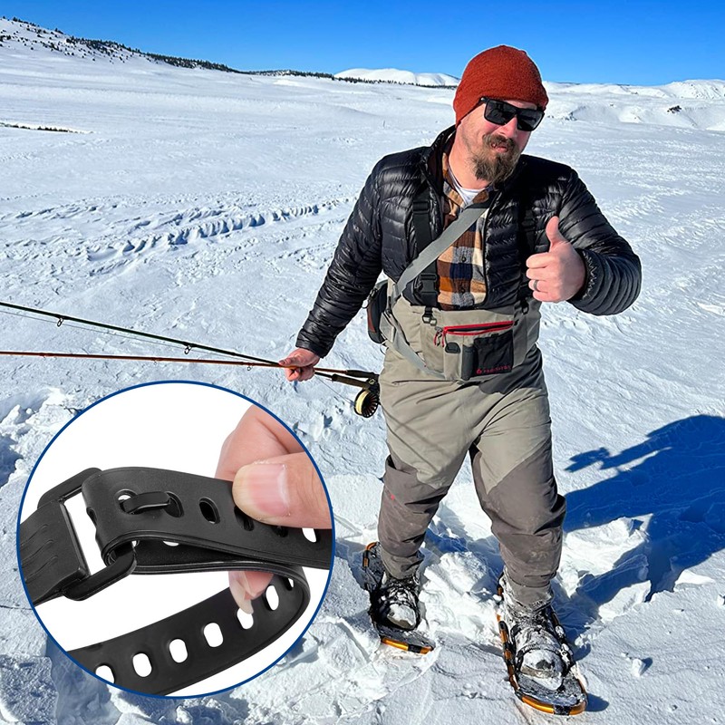 Adnee 4 Pack Snowshoe Strap Kit - 18" Adjustable Ski