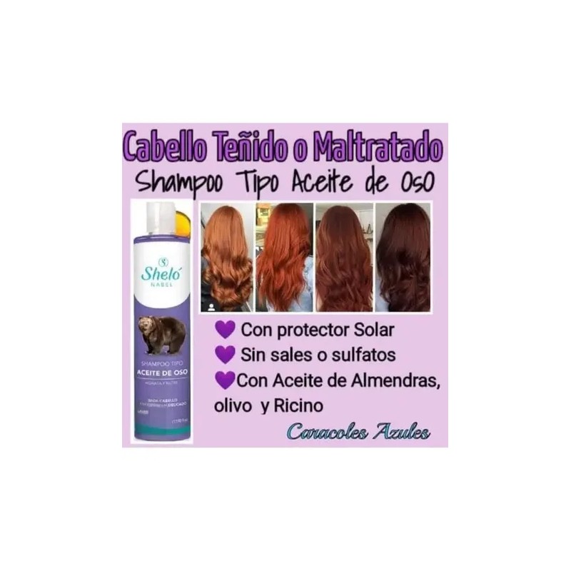 Kit Aceite De Oso: Shampoo + Tratamiento Capilar Shelo Nabel