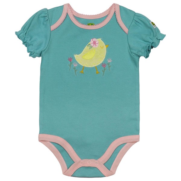John Deere Infant Light Blue Baby Chick Short Sleeve Bodyshirt