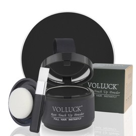 VOLLUCK VOLLUCK Root Touch Up Hair Powder Root Cover Up Hairline Shadow Powder Stick, Root Touch Up for Thinning Hair for Women and Men, Bald Spots, Eyebrows, Beard Line, Dark Black