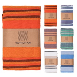 MOMOMUS XXL Picnic Blanket for the Beach, Foldable, Large and with Fringes, Beach Mat, Beach Blanket, Sand-Free for Picnics or Lightweight Camping Blanket, Orange, 210 x 240 cm