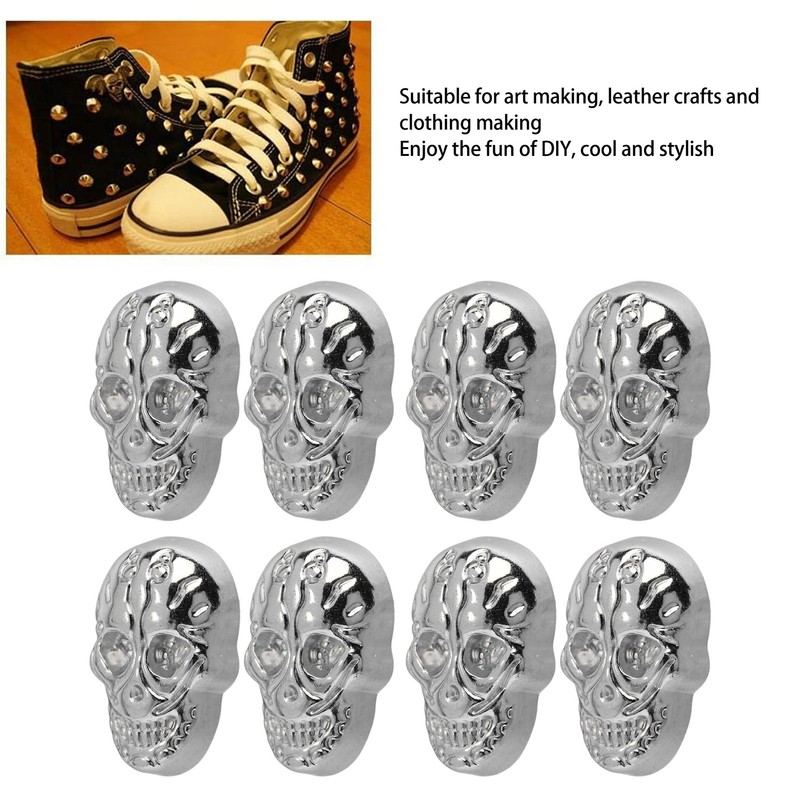50 Sets DIY Skull Rivets Gothic Style Rustproof Exquisite Craftsmanship