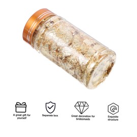 KONTONTY 3pcs Mini Bottle Nail Art Foil Sheets Gold Silver Foil Paper for DIY Craft Decor Nail Art Tips Decor