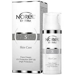 Norel Skin Care Face Cream UV SPF 50 Protection With SunBoost ATBTM - A Unique Mixture Of Bisabolol, Vitamin E And Argan oil 50ml