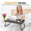 BUYIFY Portable Foldable Laptop Desk for Bed and Couch, Adjustable