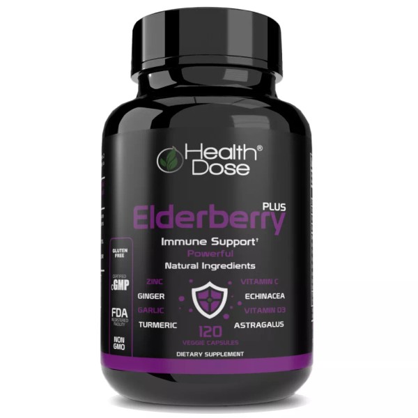 Health Dose Elderberry Immunedose With Vitamin C, Turmeric, Zinc &