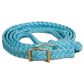 MUSTANG Nylon Braided Contest Rein Turquoise