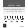 MeMoi 2 Pack Microfiber Opaque Tights, Non-Control Top Tights for