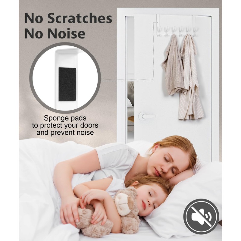 Optish Over The Door Hooks, Door Hanger Hooks for Hanging,