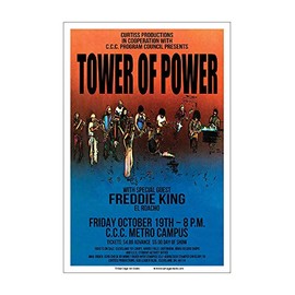 Raw Sugar Art Studio Tower Of Power/Freddie King 1973 Cleveland Concert Poster