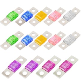 Udbrud Midi High Current Fuse, Pack of 14 Midi Fuses 30/40/50/60/70/80/100 Amp 32V Car Fuse Set Bolt-On Fuse for Cars, Trucks, Construction Vehicles, Buses, Caravans