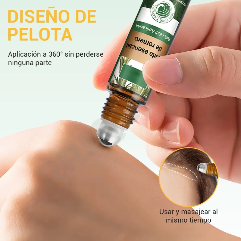Set Aceite Romero Joveeco Crecimiento Cabello Pestañas Cejas