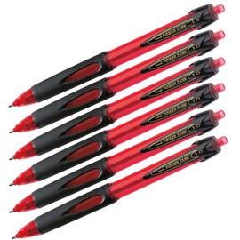 uni-ball® Powertank Ballpoint Pen with Push Mechanism, Stroke Width 0.4 mm, Ink Colour: Red, 6 Stück rot, 1 item