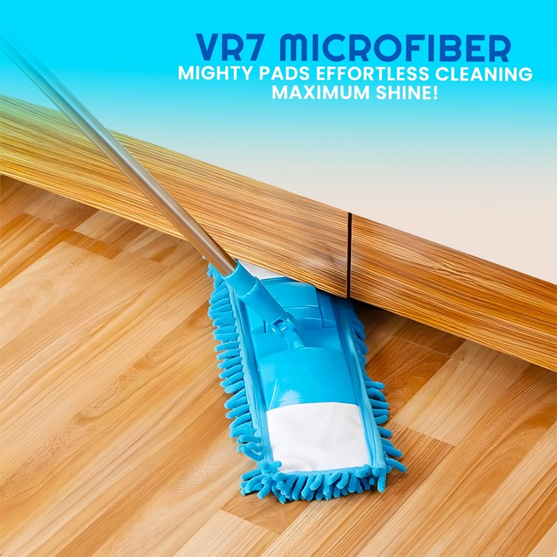 VR7 Microfiber Mop Head Replacement – Washable Mighty Pads for