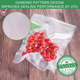 UKPALO 60 PCS 20cm x 30cm Vacuum Sealer Bags, 4 mil Thicken Food Save Bags, BPA Free Vacuum Seal Bags, Heavy Duty, Great for Vac Seal Storage and Sous Vide