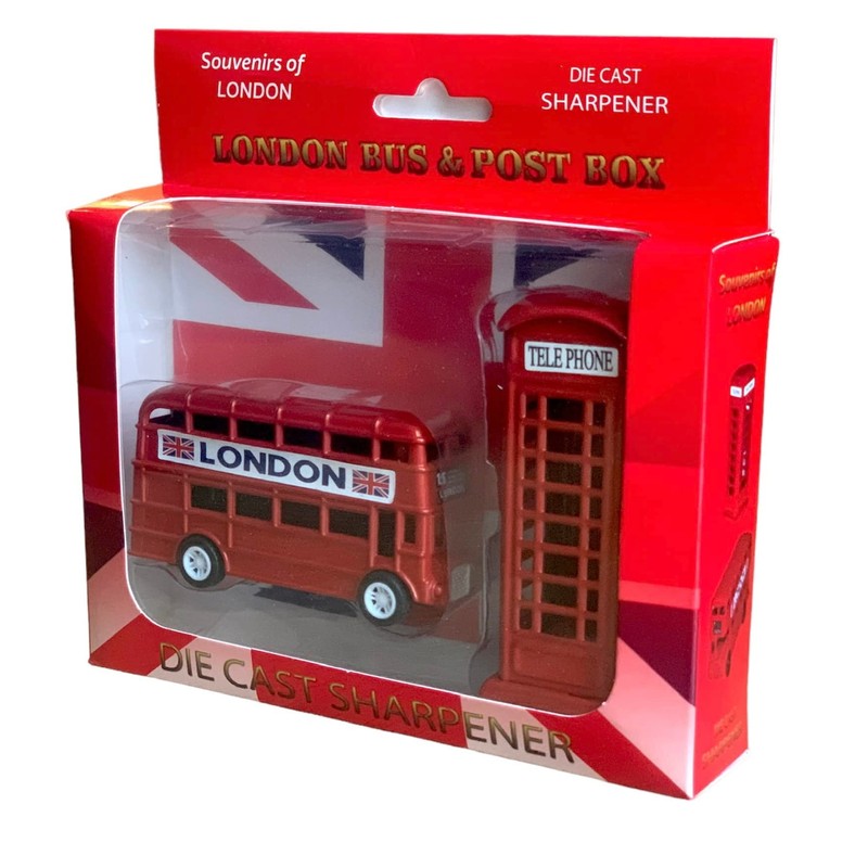 London Souvenir Pencil Sharpeners Set - Die Cast Metal Sharpener