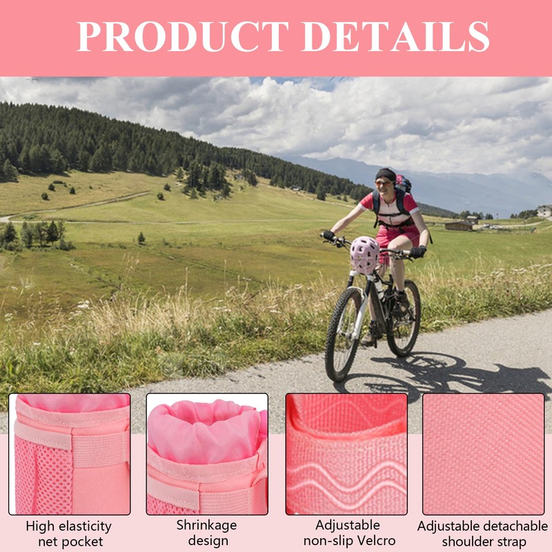 Janety Bottle Holder Bicycle, Bicycle Drink Holder with Mesh Pocket