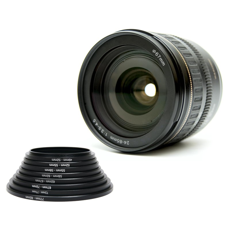 PATIKIL 2pcs 46mm-55mm Metal Step Up Ring Camera Lens Filter