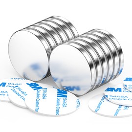 NOBEFY 12 Pack Strong Magnets, Powerful Neodymium Magnets with Double-Sided Adhesive, Rare Earth Magnets for Fridge, DIY, Office